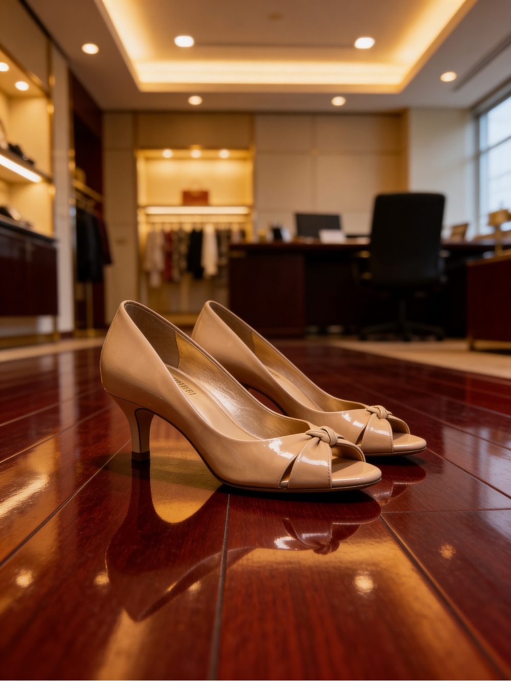 Antonio Melani | Beige Shimmer Women's 2” Heels | 7